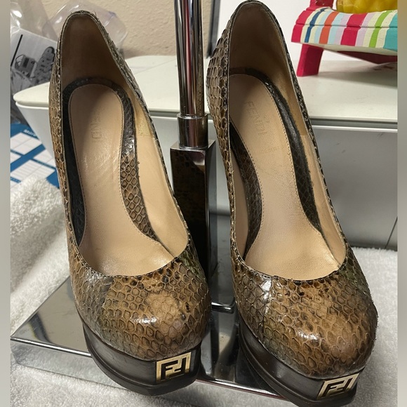Fendi Shoes - Authentic Fendi Fendista Python